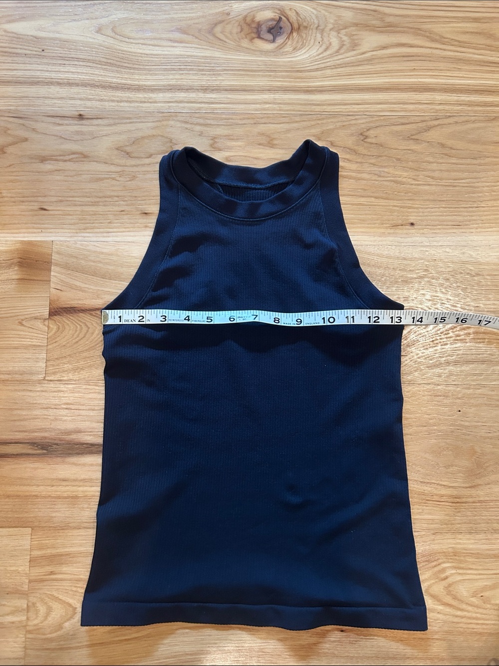 Athleta Navy Ribbed Racerback Tank Top - Picture 2 of 3